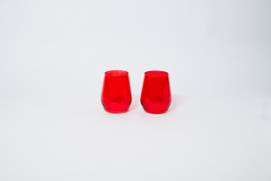 Cherry Red - Stemless Colored Wine Glass