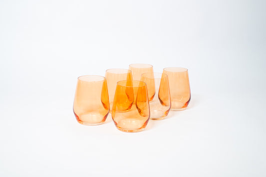 Creamsicle - Stemless Colored Wine Glass
