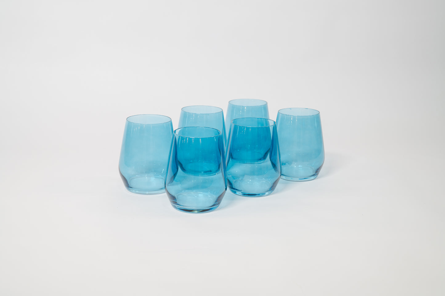 Blue Lagoon - Stemless Colored Wine Glass