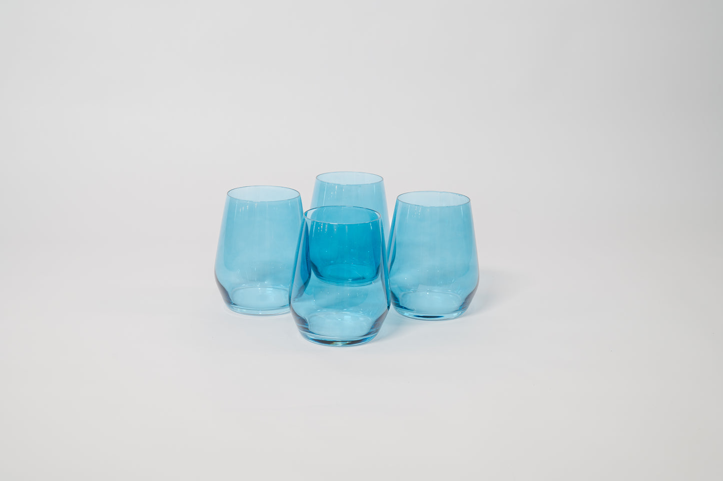 Blue Lagoon - Stemless Colored Wine Glass