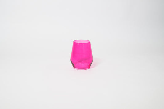 Hot Hot Pink - Stemless Colored Wine Glass