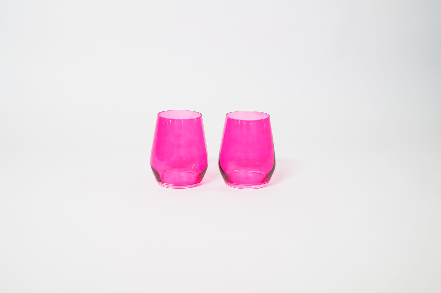 Hot Hot Pink - Stemless Colored Wine Glass
