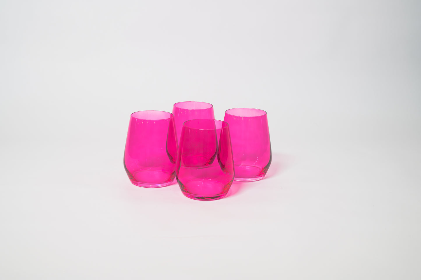 Hot Hot Pink - Stemless Colored Wine Glass