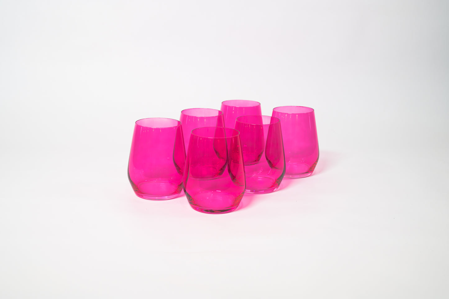 Hot Hot Pink - Stemless Colored Wine Glass