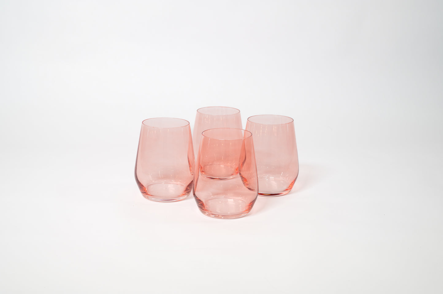 Tickle Me Pink - Stemless Colored Wine Glass