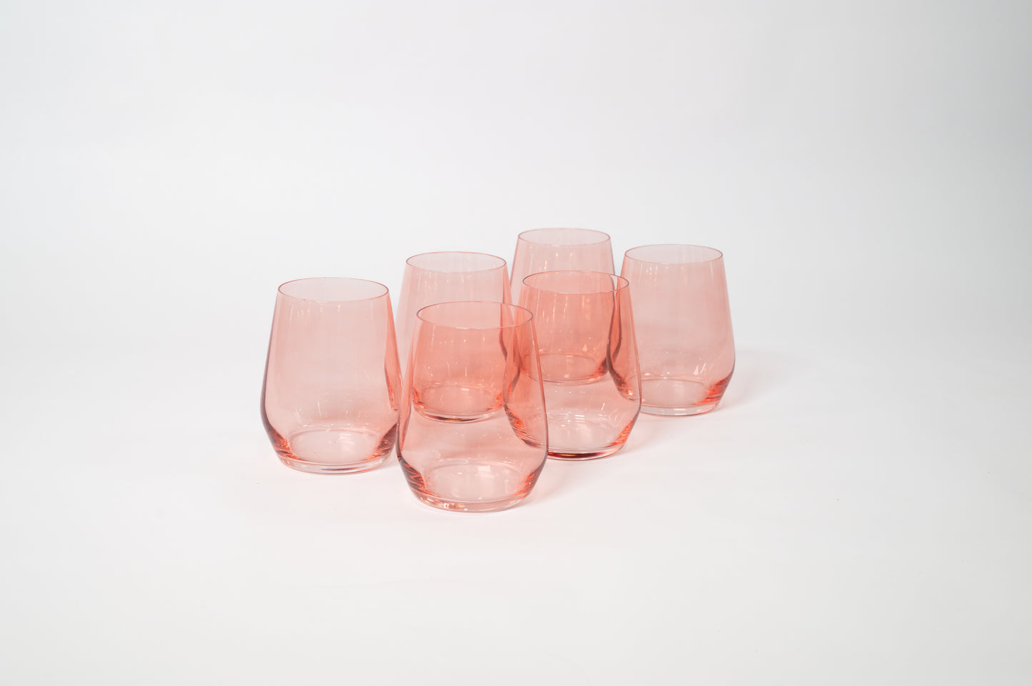 Tickle Me Pink - Stemless Colored Wine Glass