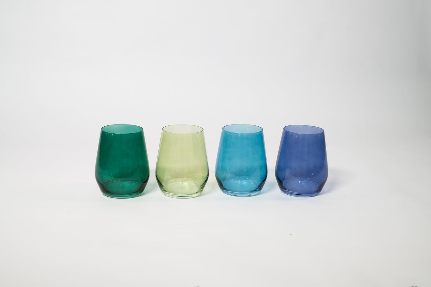 Northern Lights Collection - Set of 4 Colored Wine Glasses