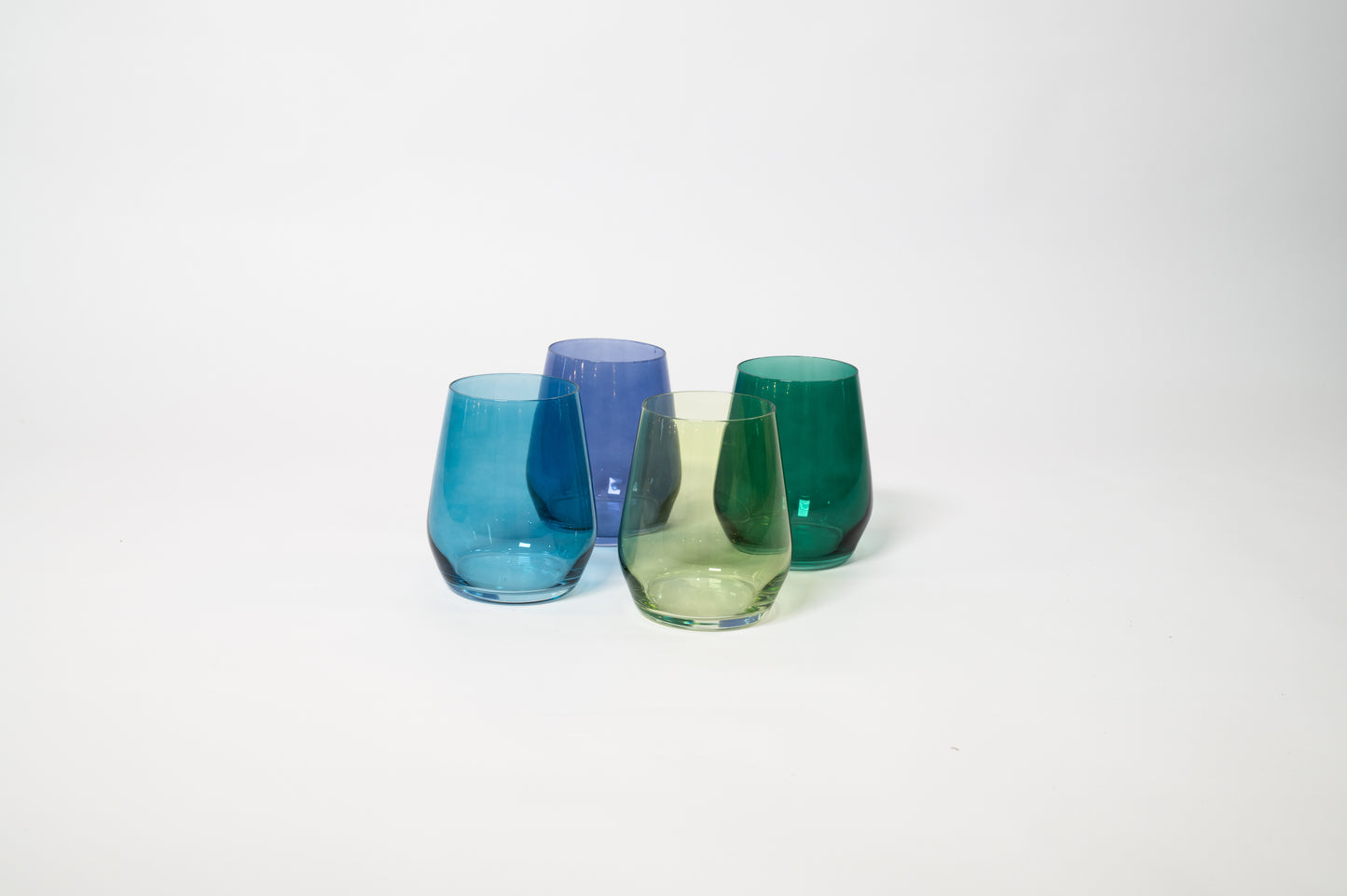 Northern Lights Collection - Set of 4 Colored Wine Glasses