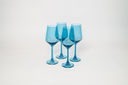 Blue Lagoon - Colored Wine Glass
