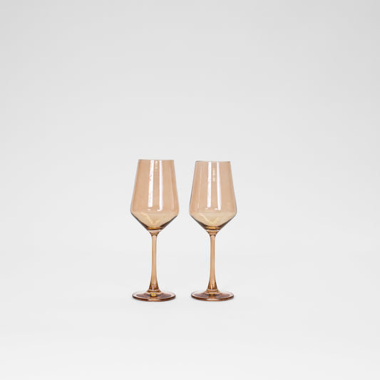Brown Sugar - Set of 2 Colored Wine Glasses