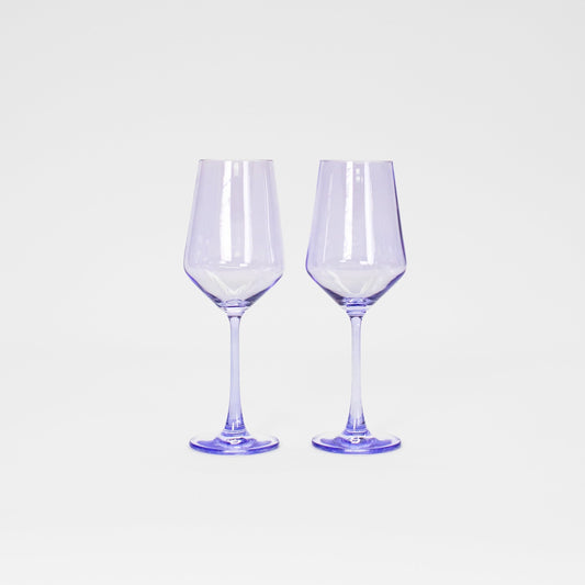 Lady Lavender - Set of 2 Colored Wine Glasses