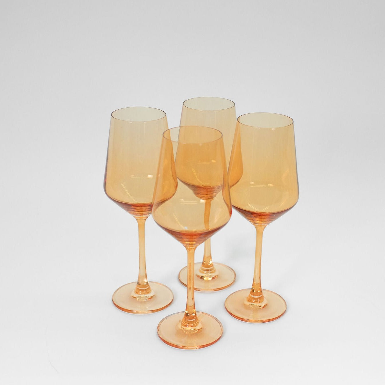 Colored Wine Glasses - Creamsicle Set of 2
