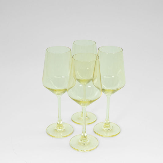 Lemon Drop Wine Glasses - Set of 4