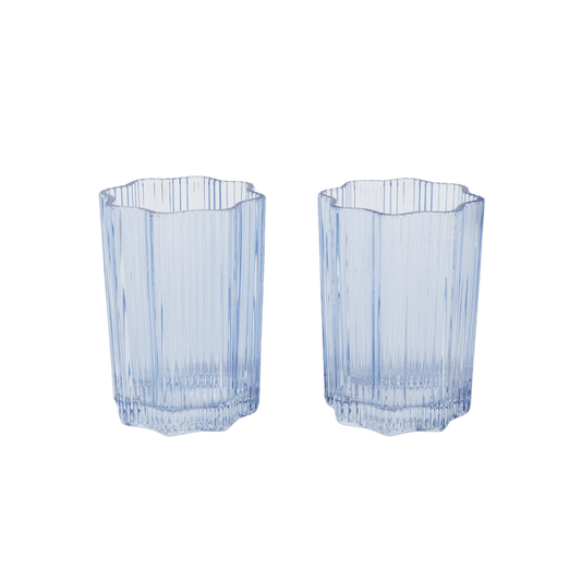 FabFitFun Collab - Set of 2 Ribbed Glasses