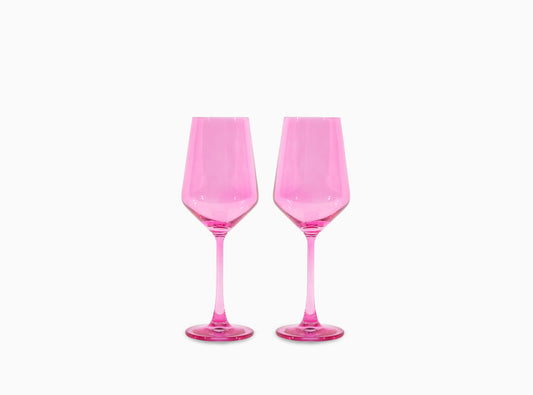 Two Cutie Pie Pink wine glasses