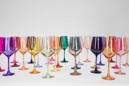 Add Some Flair to Your Wedding Registry: Colored Wine Glasses