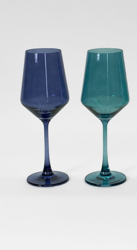 Blue Colored Wine Glasses