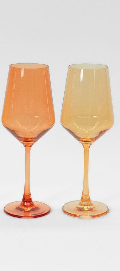 Orange Colored Wine Glasses