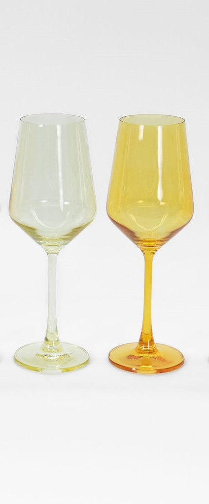 Yellow Colored Wine Glasses