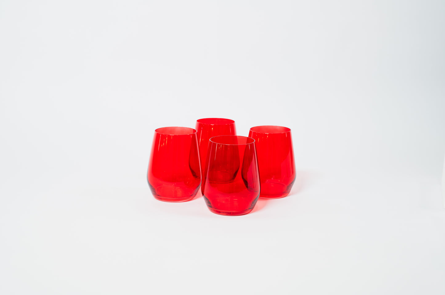 Cherry Red - Stemless Colored Wine Glass