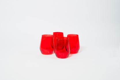 Cherry Red - Stemless Colored Wine Glass