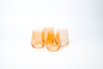 Creamsicle - Stemless Colored Wine Glass