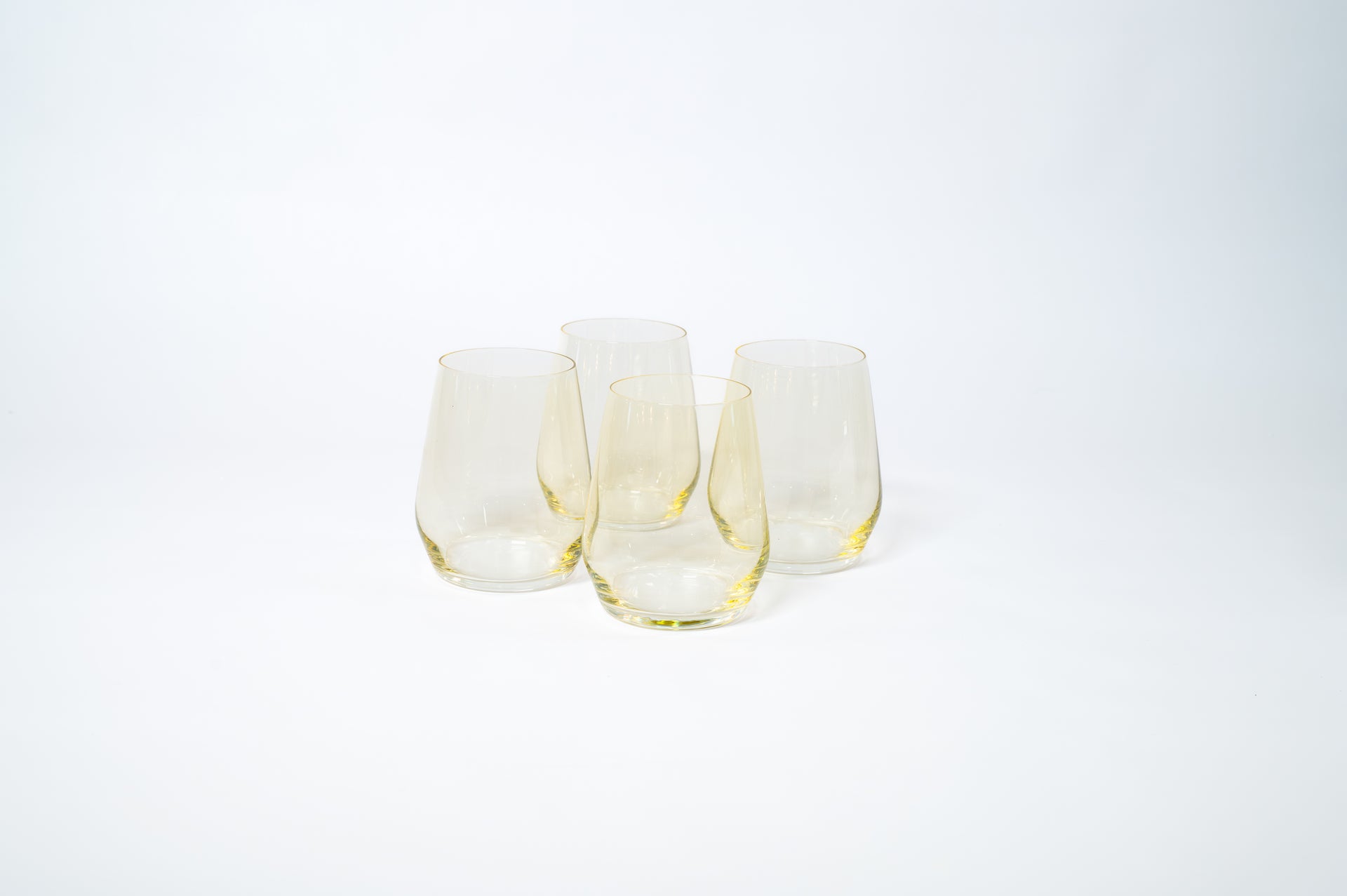 Lemon Drop Yellow- Stemless Colored Wine Glass  glasshauseco
