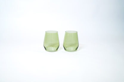 Matcha Green - Stemless Colored Wine Glass