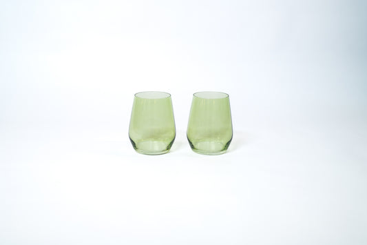 Matcha Green - Stemless Colored Wine Glass