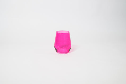 Hot Hot Pink - Stemless Colored Wine Glass