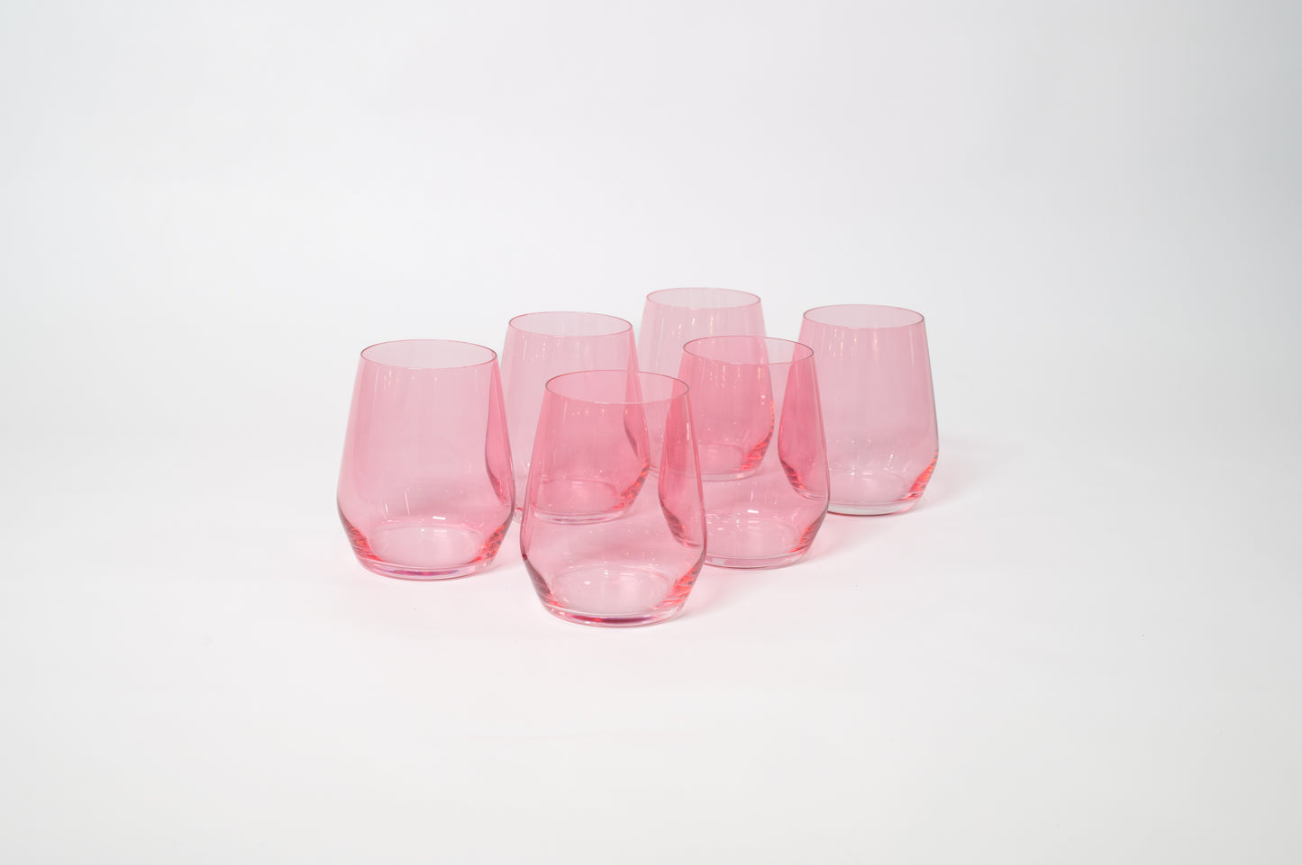 Bubblegum Pink - Stemless Colored Wine Glass