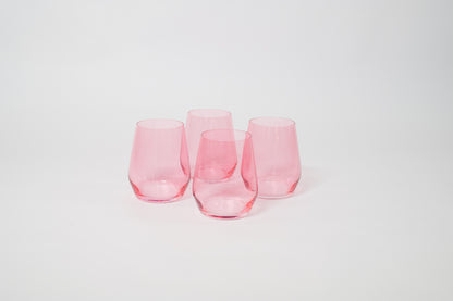 Bubblegum Pink - Stemless Colored Wine Glass