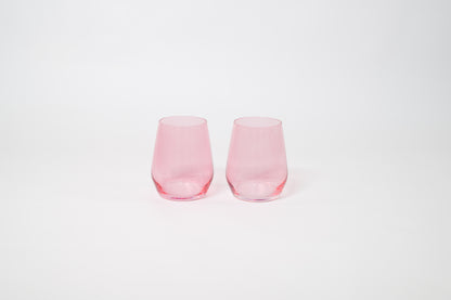 Bubblegum Pink - Stemless Colored Wine Glass