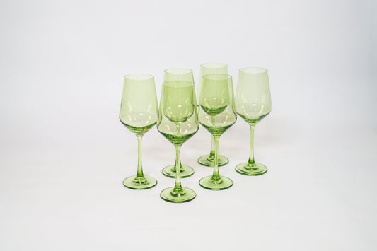 Matcha Green - Colored Wine Glass