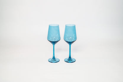 Blue Lagoon - Stemless Colored Wine Glass