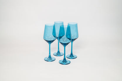 Blue Lagoon - Colored Wine Glass