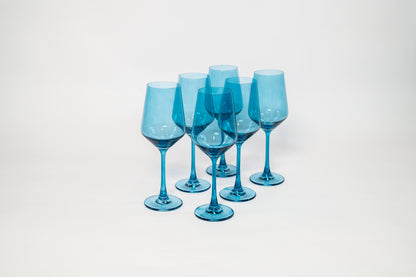 Blue Lagoon - Stemless Colored Wine Glass