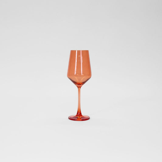 Single Colored Wine Glass - Aperol Orange