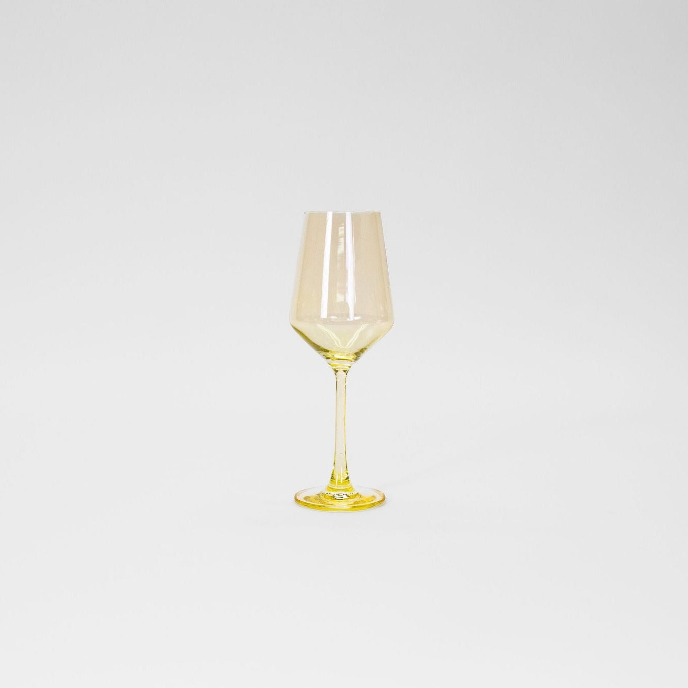 Lemon Drop Colored Wine Glass