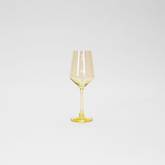 Lemon Drop Colored Wine Glass