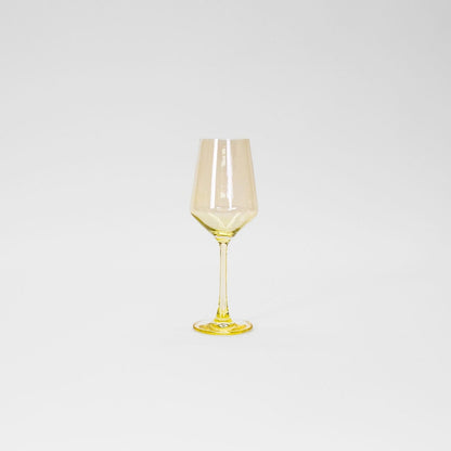 Lemon Drop Colored Wine Glass