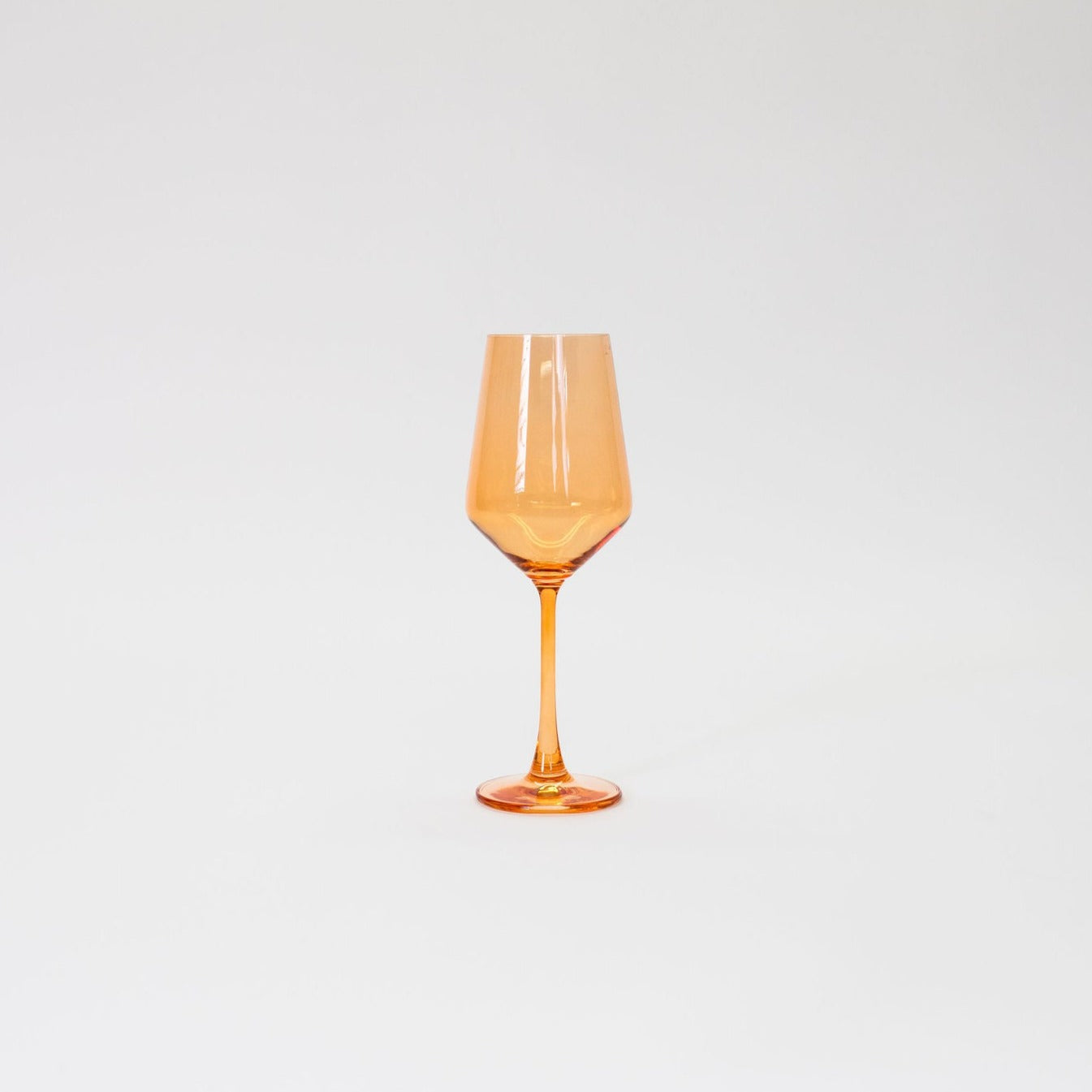 Single Colored Wine Glass - Creamsicle