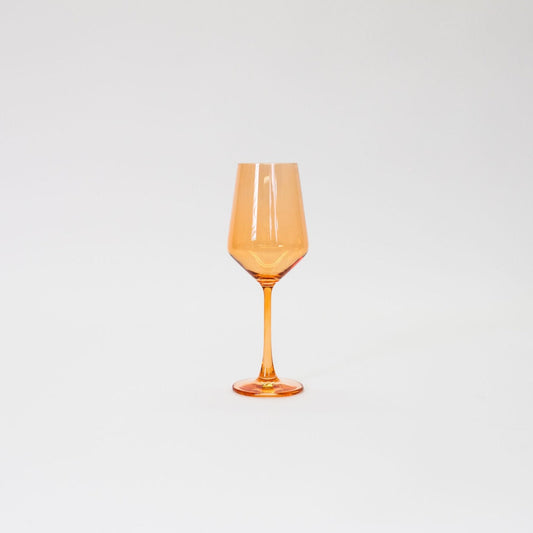 Single Colored Wine Glass - Creamsicle