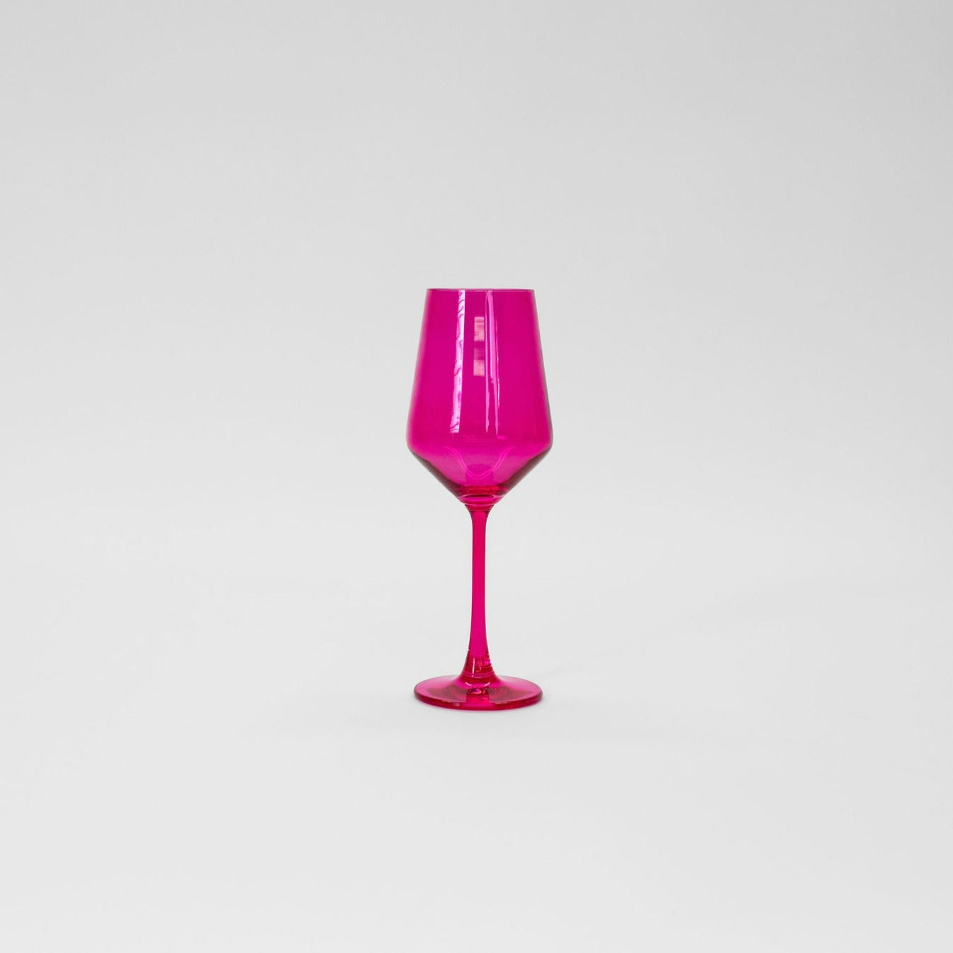 Single Colored Wine Glass - Hot Hot Pink