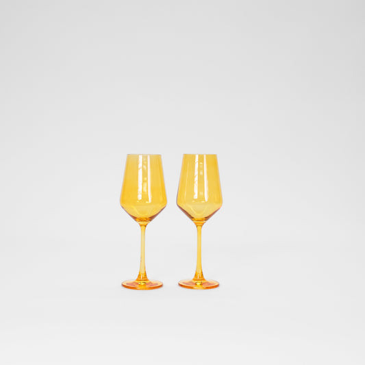 Sunshine Yellow Wine Glass - Set of 2