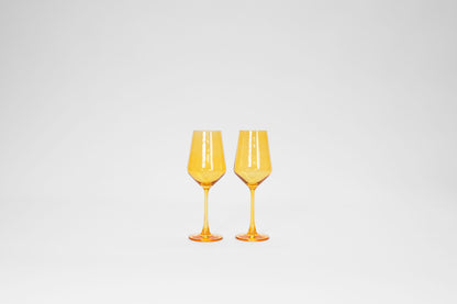 Sunshine Yellow -  Stemless Colored Wine Glass