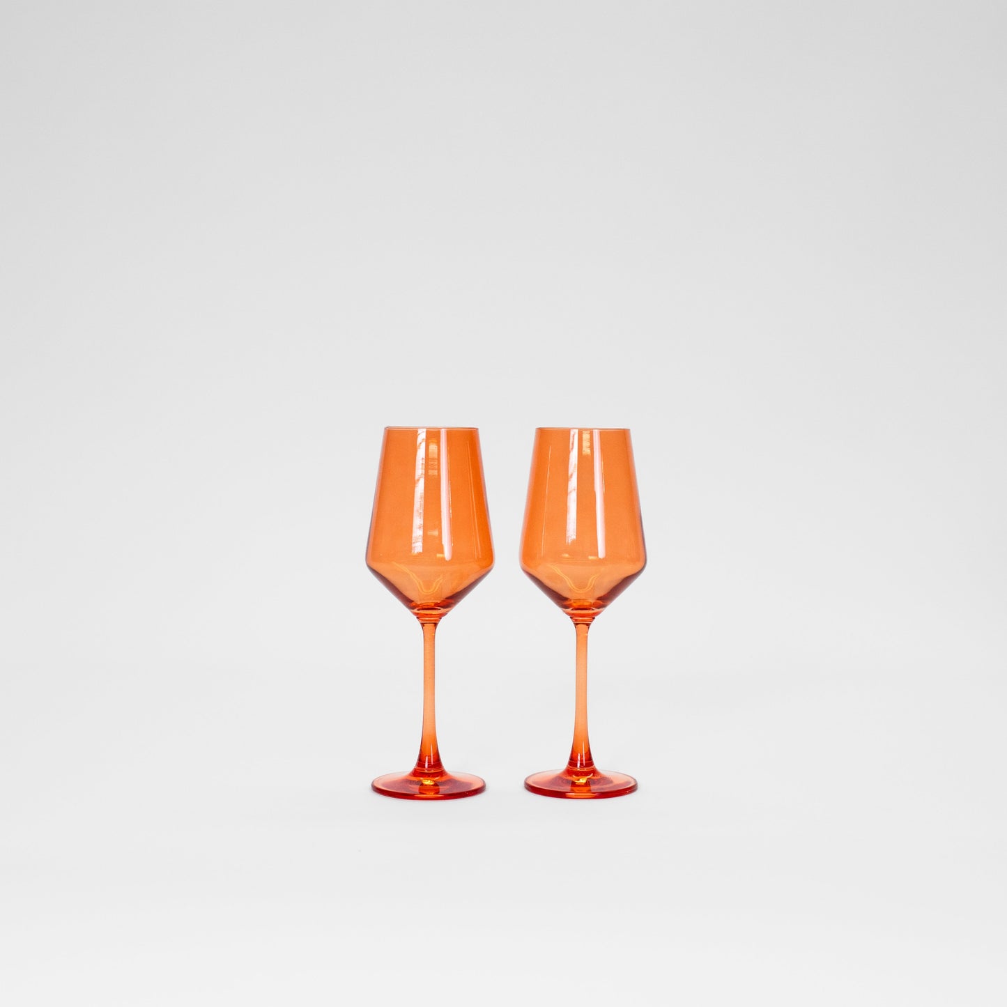 Colored Wine Glasses Set of 2 - Aperol Orange