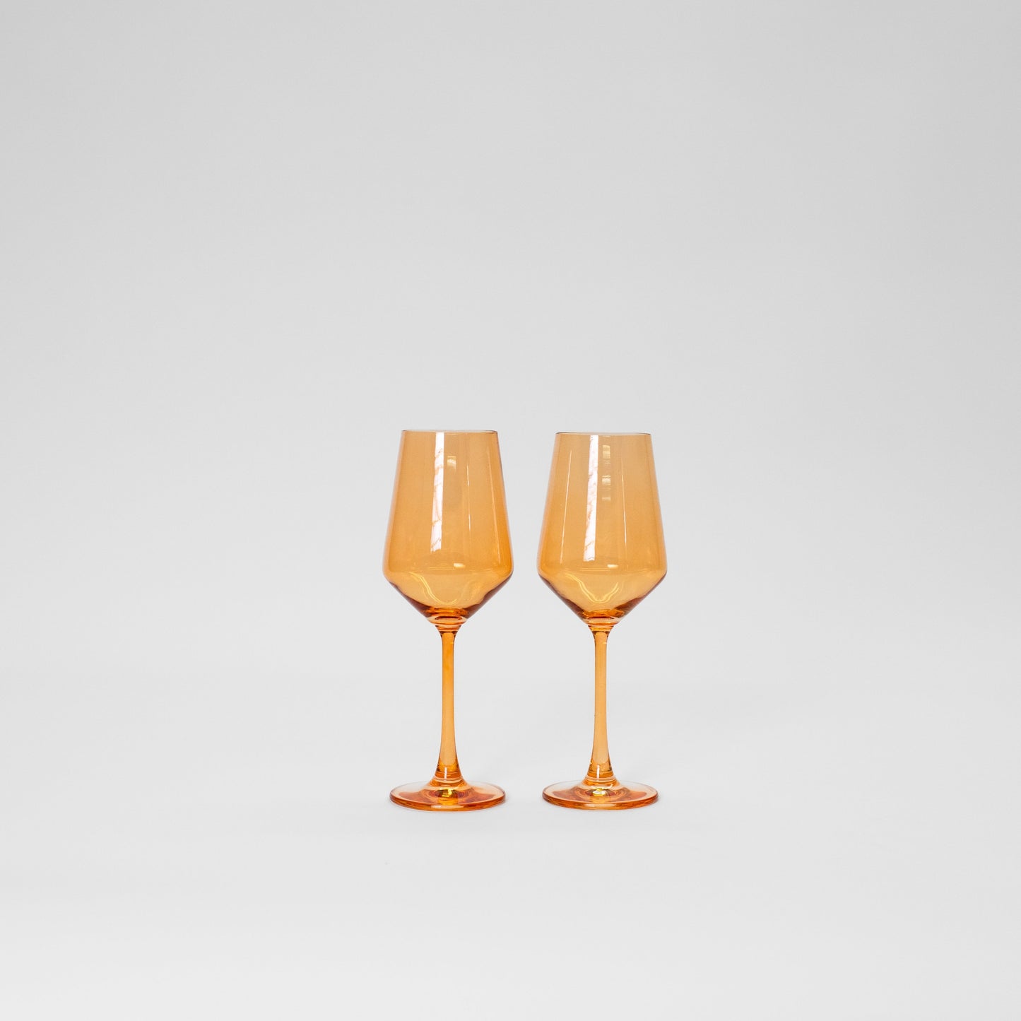 Colored Wine Glasses Set of 2 - Creamsicle