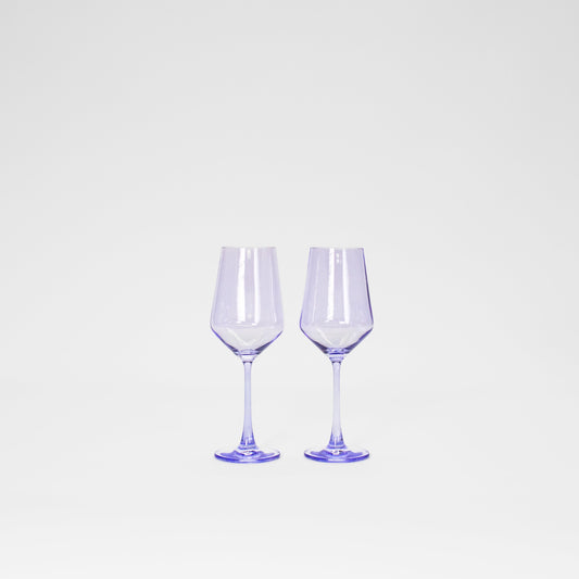 Colored Wine Glasses Set of 2 - Lady Lavender