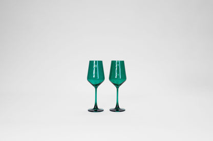 Emerald Green - Stemless Colored Wine Glass